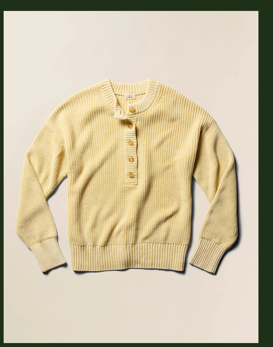 Sunwashed Fisherman Henley Lemon Sorbet