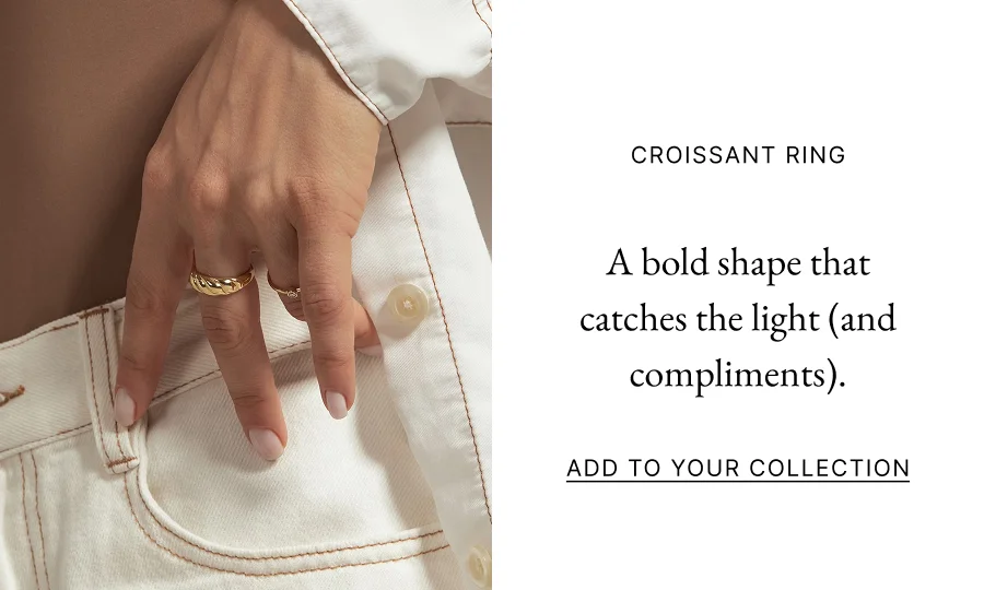 Croissant Ring  A bold shape that catches the light (and compliments).  Add to Your Collection