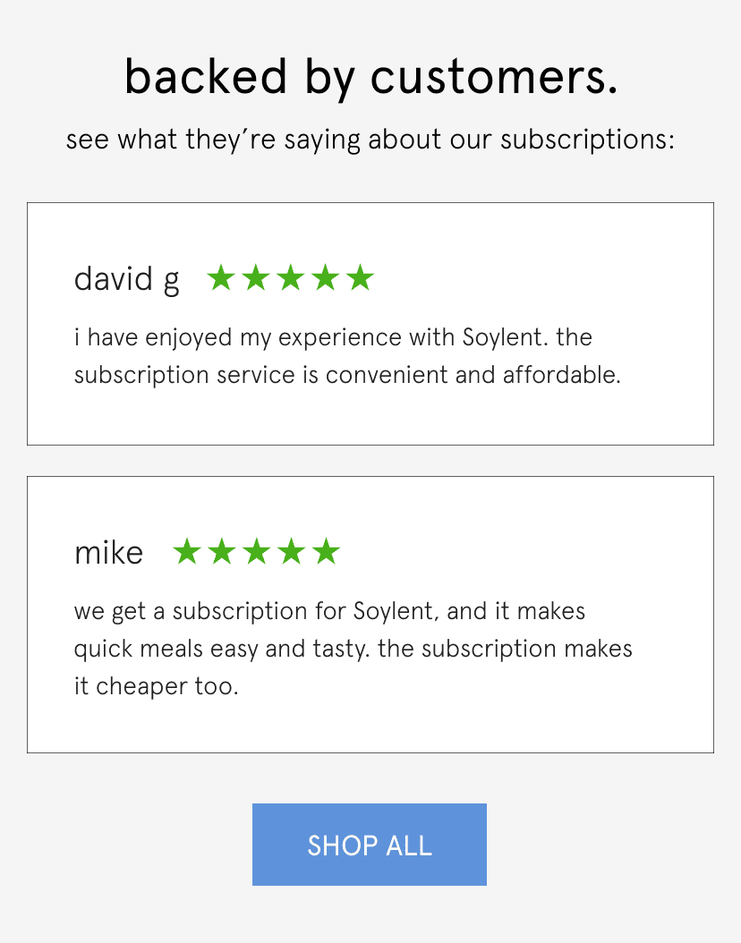 backed by customers
