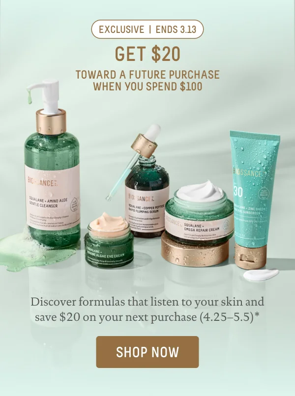 Get $20 Toward A Future Purchase When You Spend $100