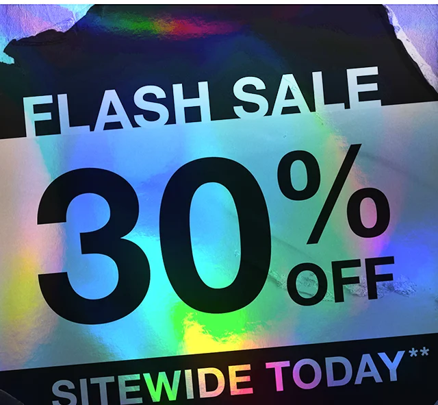 Flash Sale 30% Off Sitewide Today. Not Combinable with Other Offers. Shop Now