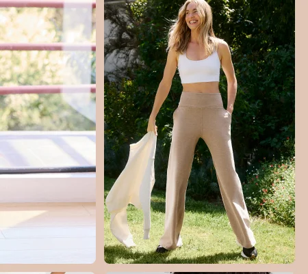 Spacedye Laid Back Wide Leg Pant in Sand Swept Heather