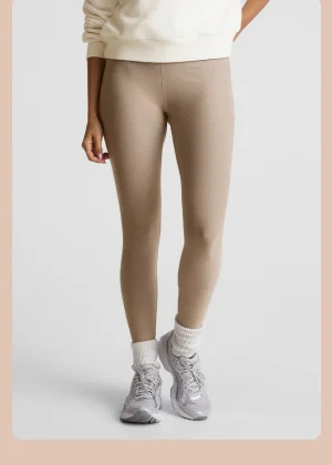 Spacedye Caught In The Midi High Waisted Legging in Sand Swept Heather