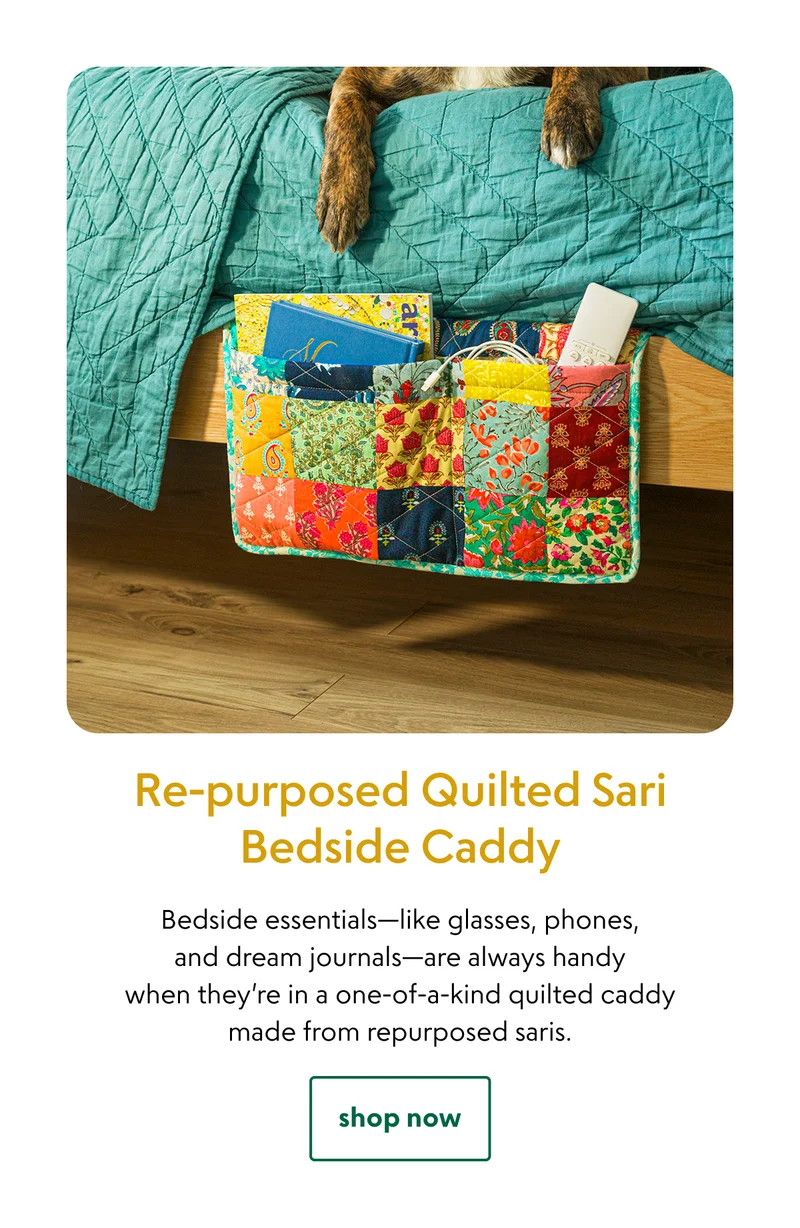 re-purposed-quilted-sari-bedside-caddy