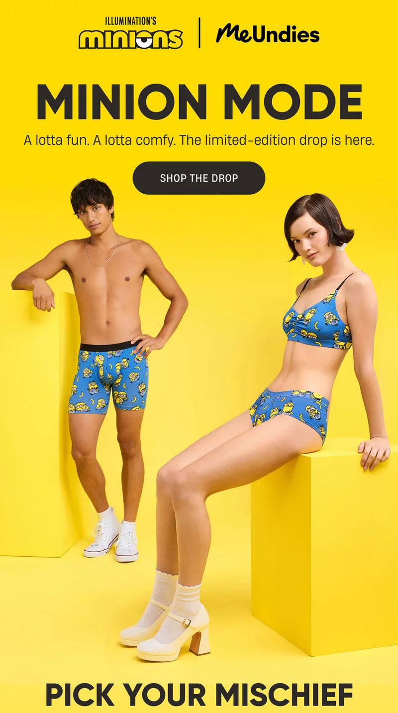 Illuminations Minions | MeUndies | Minion mode | Shop The Drop