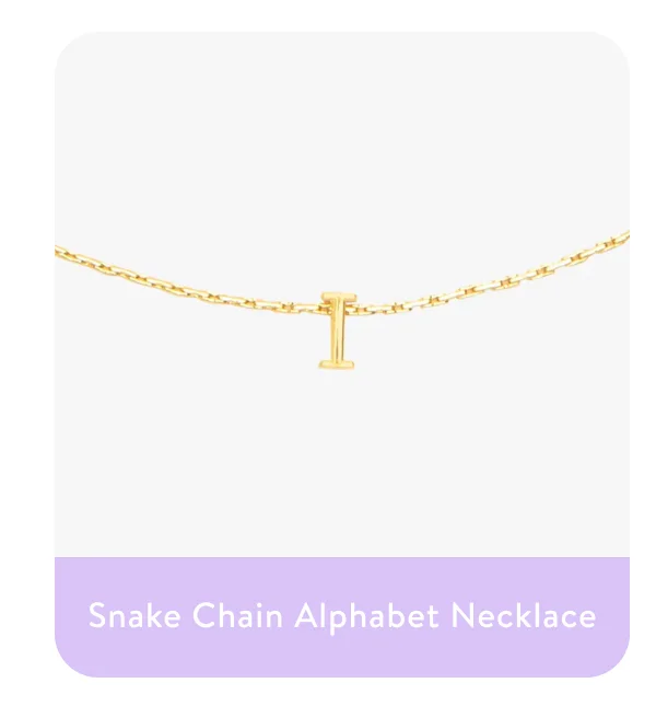 Snake Chain Alphabet Necklace