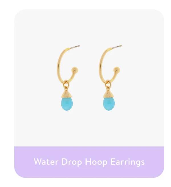Water Drop Hoop Earrings
