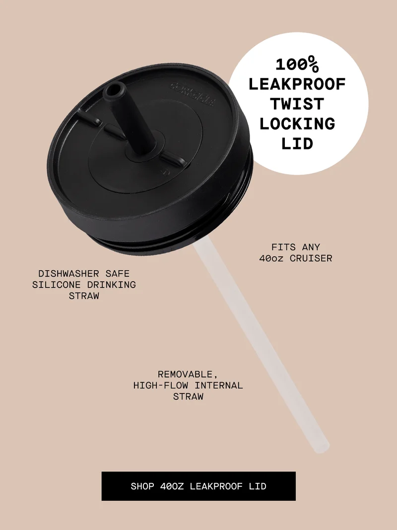 Upgrade your 40oz Cruiser with the NEW 100% Leakproof Lid