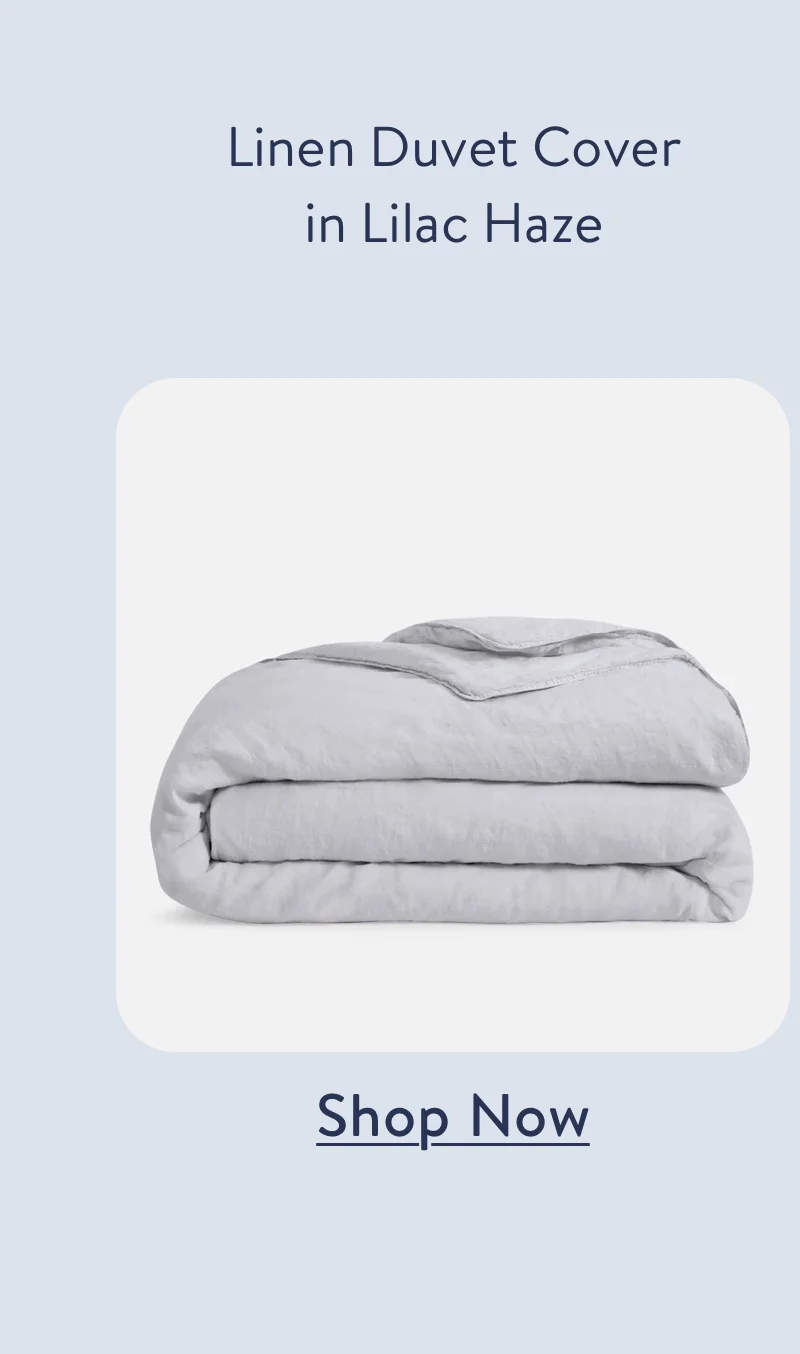 Linen Duvet Cover in Lilac Haze