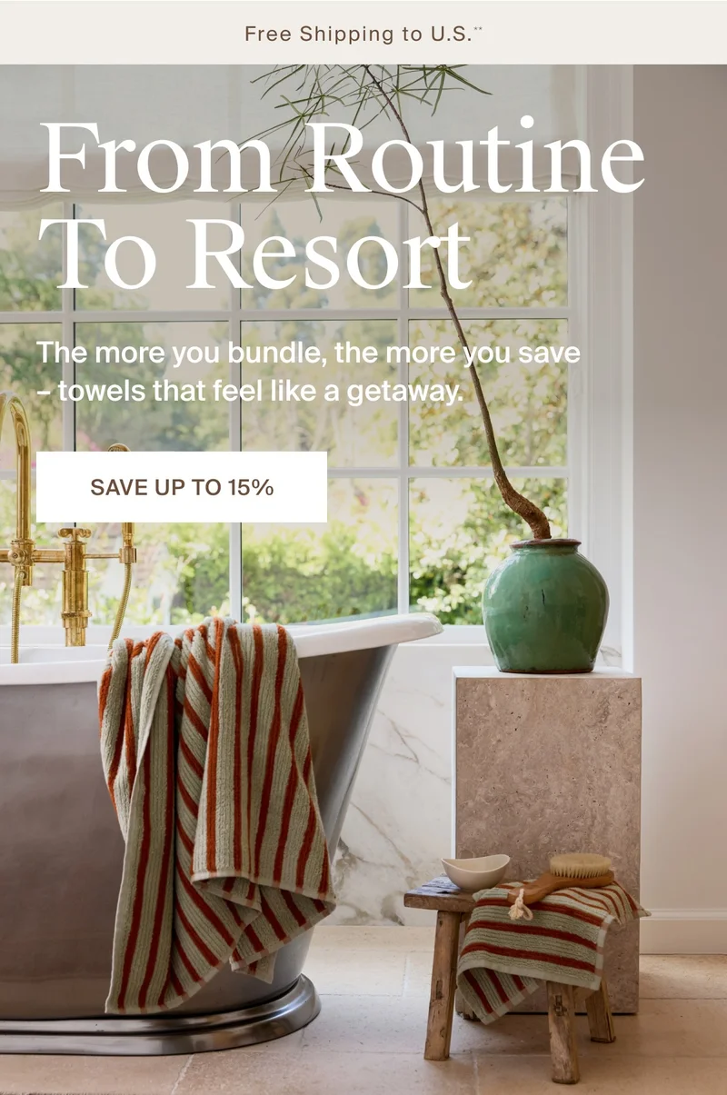 Save up to 15% on towel bundles