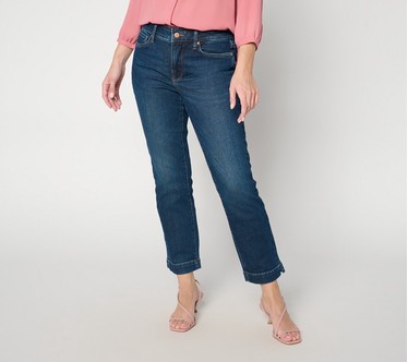 NYDJ Sheri Slim Ankle Jeans w/ Side Slits in Print or Solid