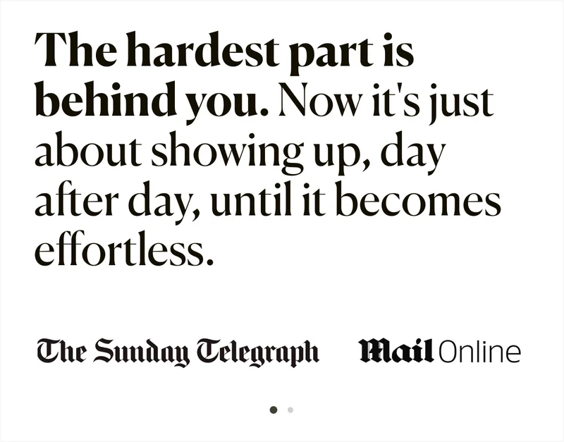 The hardest part is behind you.