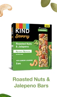 Roasted Nuts & Jalapeno Bars