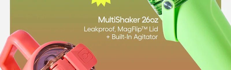 MultiShaker 26oz, Leakproof, MagFlip Lid + Built-In Agitator