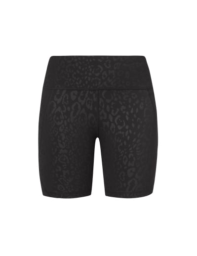 Power 6'' Cycling Shorts - Black Luxe Leopard Print