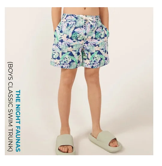Boys Classic Swim Trunk: The Night Faunas