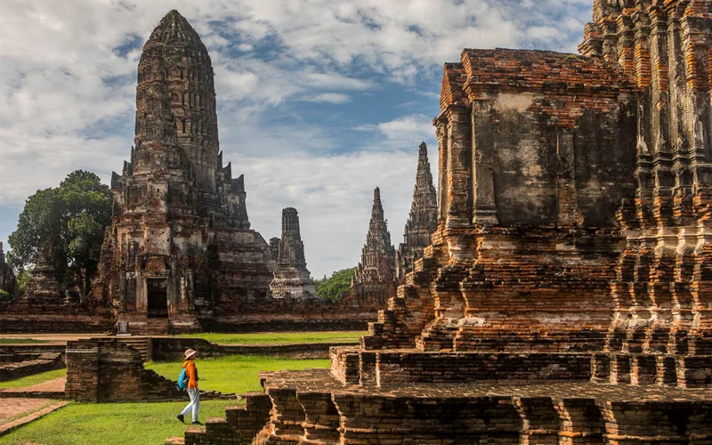 U.S. passport holders can travel to more than 120 countries without a visa, including Thailand. So, plan your stress-free trip that includes seeing Wat Chaiwatthanaram in Ayutthaya.