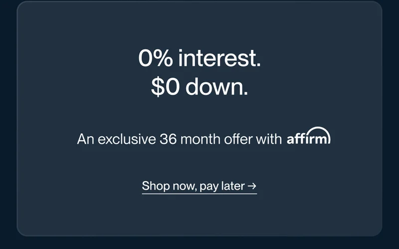 0% interest. $0 down.