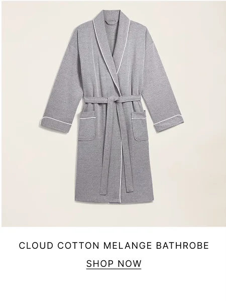 Cloud Cotton Melange Bathrobe