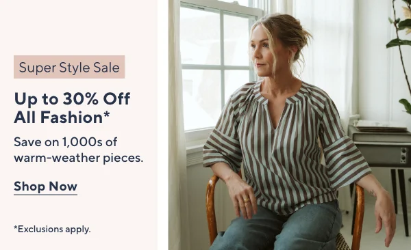 Up to 30% off all fashion