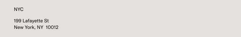 NYC: 199 Lafayette St., NY, NY 10012