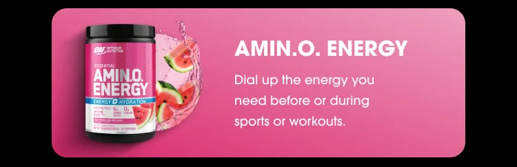 AMIN.O. ENERGY Dial up the energy you need before or during sports or workouts.