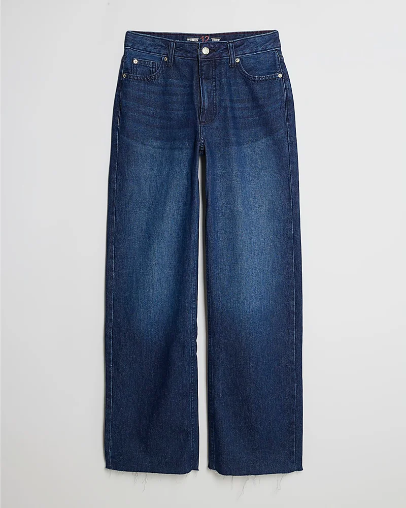 Blue Relaxed Straight Leg Jeans Blue Relaxed Straight Leg Jeans