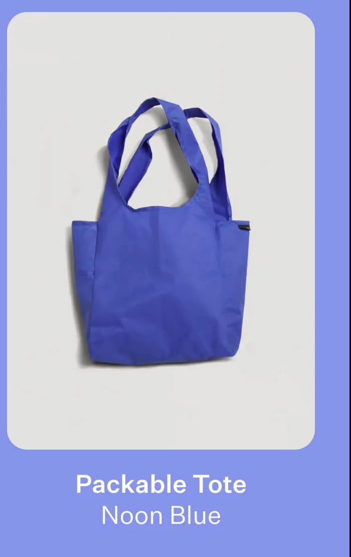 Packable Tote - Noon Blue