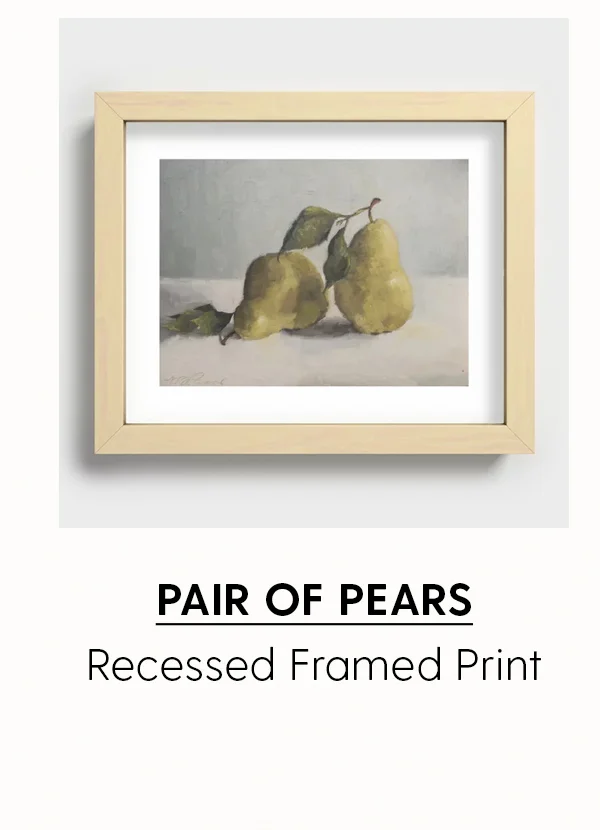 Pair of Pears | Recessed Framed Print