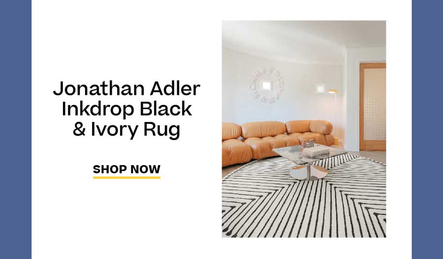 Jonathan Adler Inkdrop Black & Ivory Rug: Shop Now