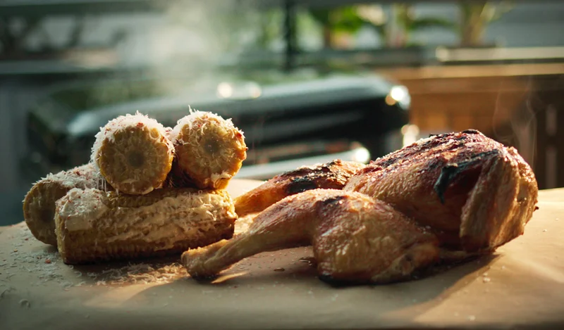 image of the Spatchcock Chicken with Spicy Street Corn