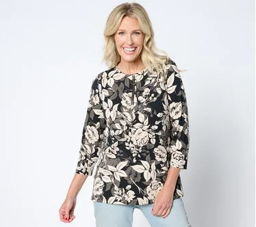Belle by Kim Gravel TripleLuxe Knit Life is Rosey Zip