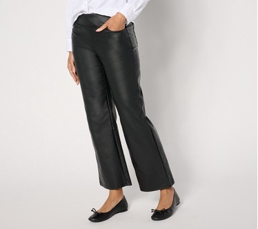 Belle by Kim Gravel Rebellious Coated Twill Wide Leg Pant