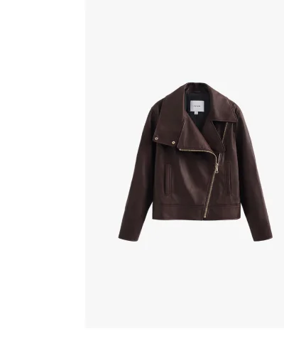 Leather Moto Jacket Toffee