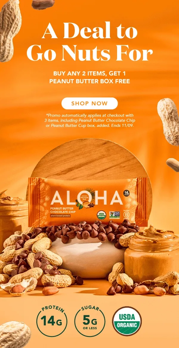 A deal to go nuts for! Buy any 2 boxes, get 1 peanut butter box free. Shop now! Promo automatically applies at checkout with all three items, including one Peanut Butter flavor, added to cart. Ends 11/09