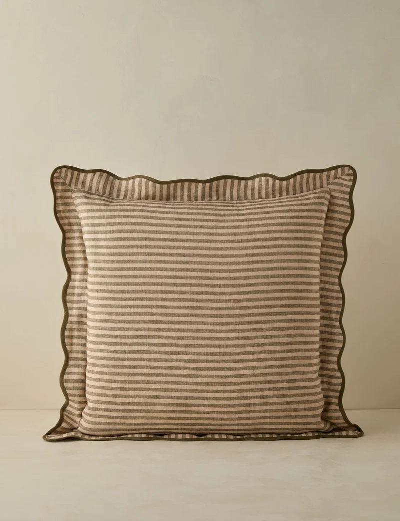 Image of Lanie Linen Pillow by Sarah Sherman Samuel, Evergreen