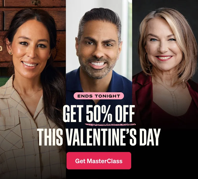 Ends tonight - GET 50% OFF THIS VALENTINE’S DAY - Get MasterClass