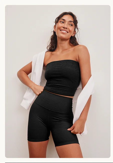 Spacedye Strapless Top in Darkest Night
