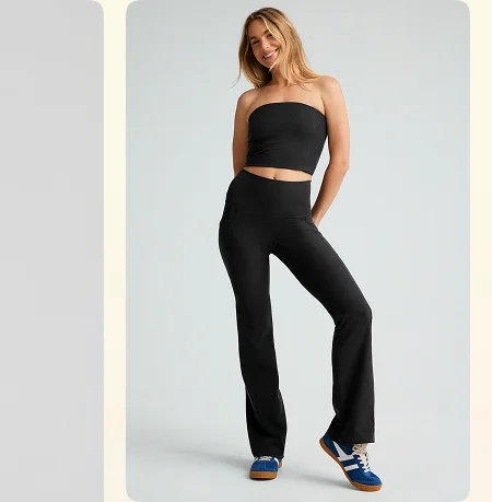 Spacedye High Waisted Practice Pocket Bootcut Pant in Darkest Night