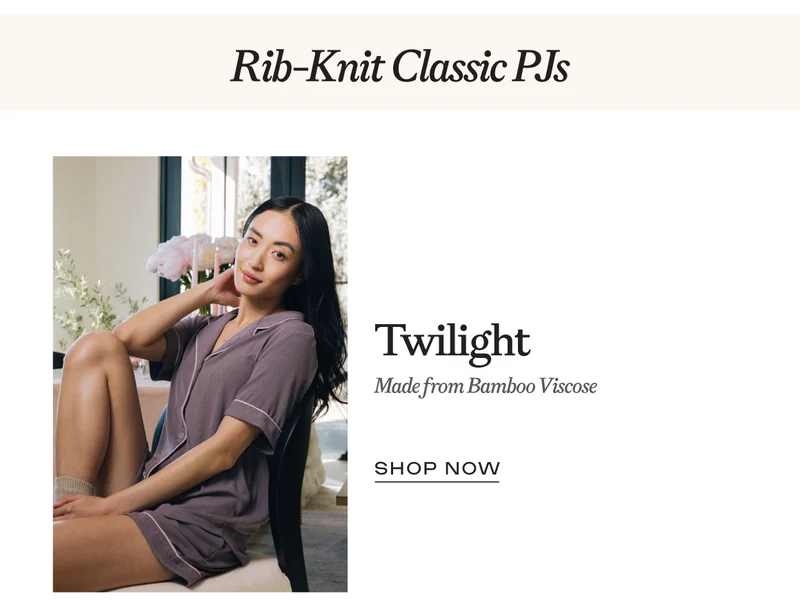 Twilight Rib Knit Classic PJs Twilight Rib Knit Classic PJs