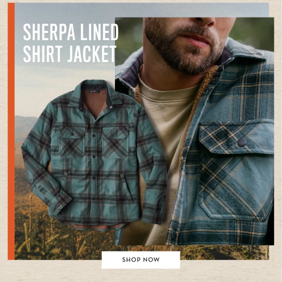 Sherpa Shirt Fleece Lined Flannel Shirt Jacket