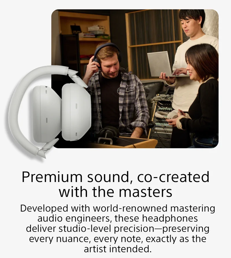 Premium sound, co-created with the masters | Developed with world-renowned mastering audio engineers, these headphones deliver studio-level precision—preserving every nuance, every note, exactly as the artist intended.