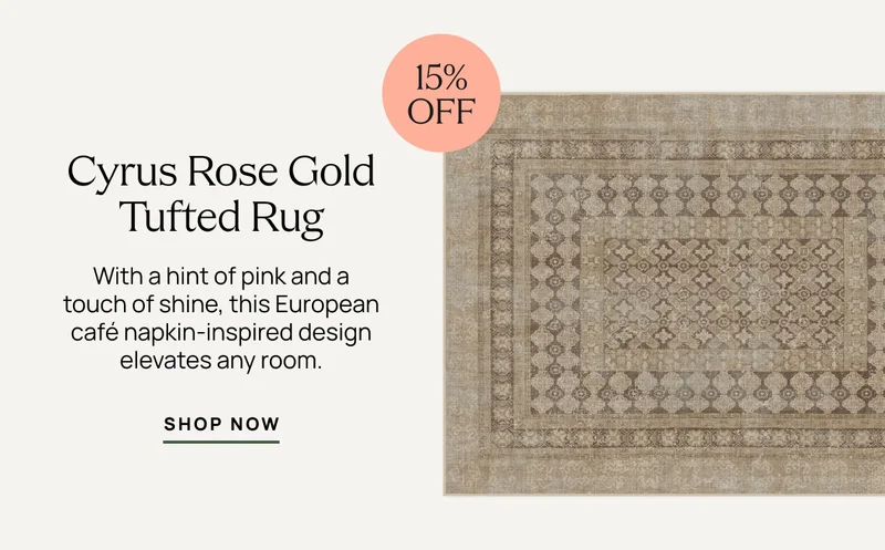 Cyrus Rose Gold Tufted Rug