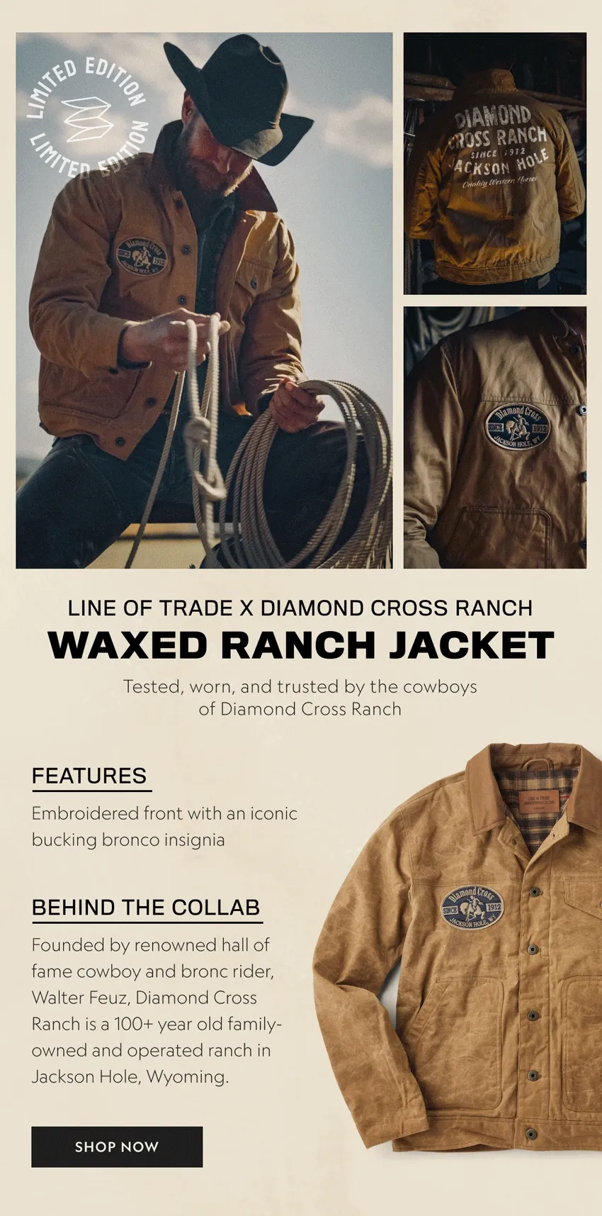 Line of Trade x Diamond Cross Waxed Ranch Jacket