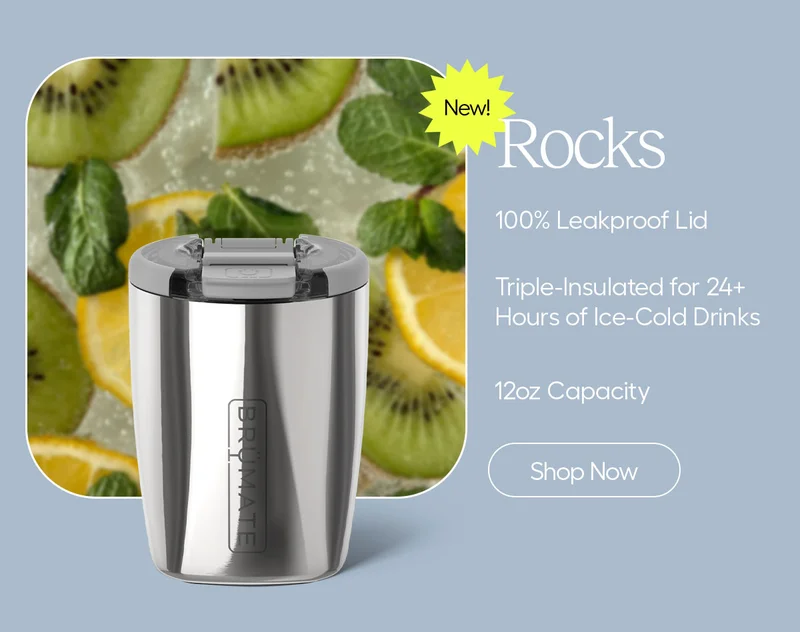 Rocks: 100% Leakproof Lid, Triple-Insulated for 24+ Hours of Ice-Cold Drinks, 12oz Capacity - Shop Now
