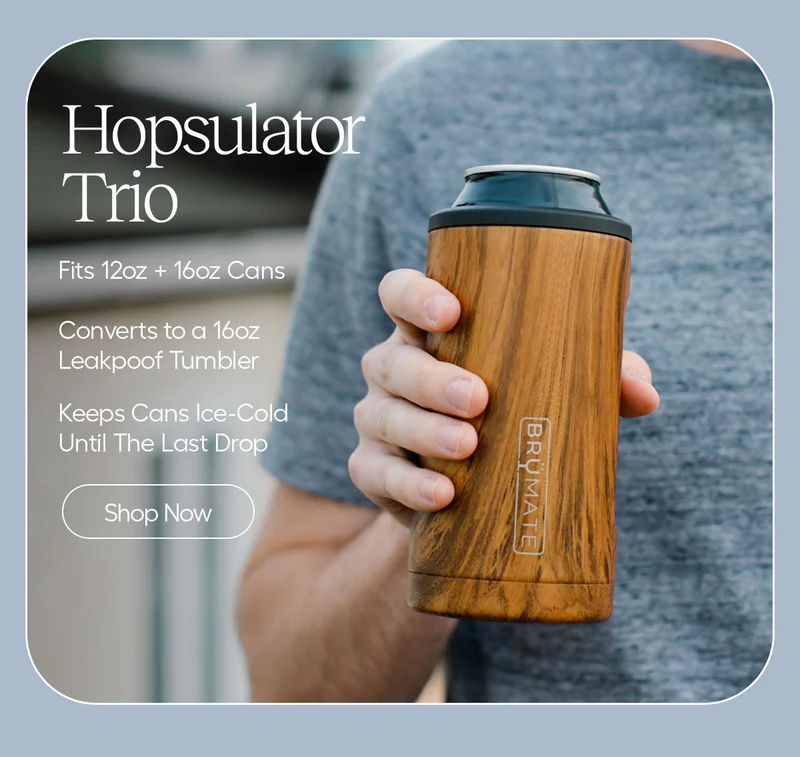 Hopsulator Trio: Fits 12oz + 16oz Cans, Converts to a 16oz Leakproof Tumbler, Keeps Cans Ice-Cold Until The Last Drop - Shop Now