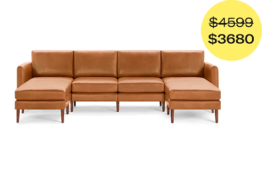Arch Nomad Leather 6-Seat U Sectional