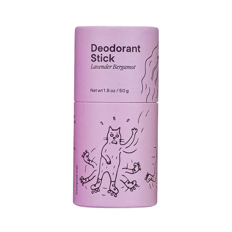A purple deodorant tube