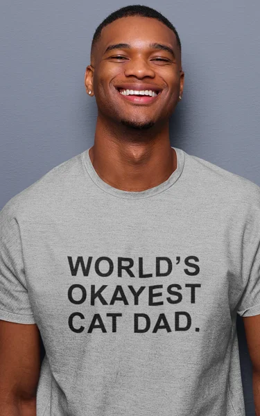 Image of World’s Okayest Cat Dad T-Shirt