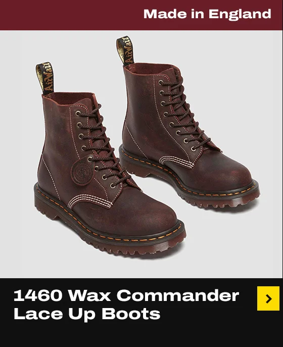 1460 Made in England Wax Commander Lace Up Boots